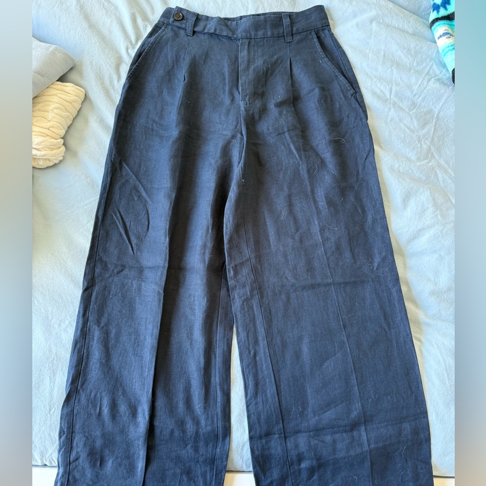 Madewell Harlow wide leg linen pants